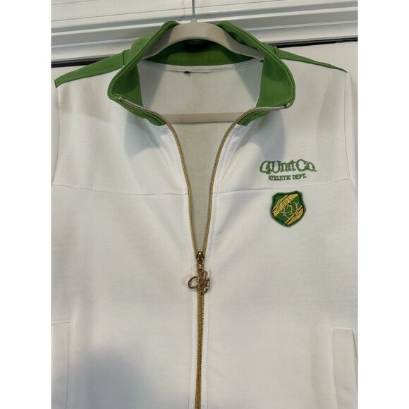 G-Unit G.Unit Varsity No 50 Cent zip track jacket white green athletic L Large - Picture 8 of 16